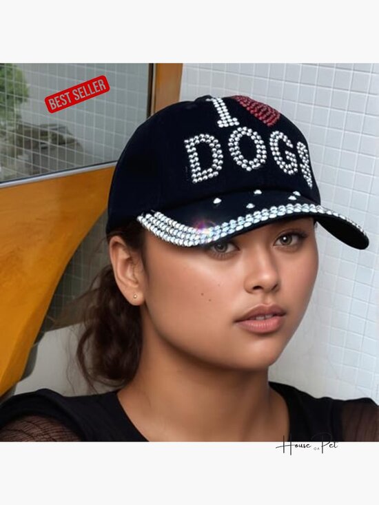 Rhinestone Baseball Cap, Bedazzled Distressed Denim Hat, Sparkle Bling Cap for